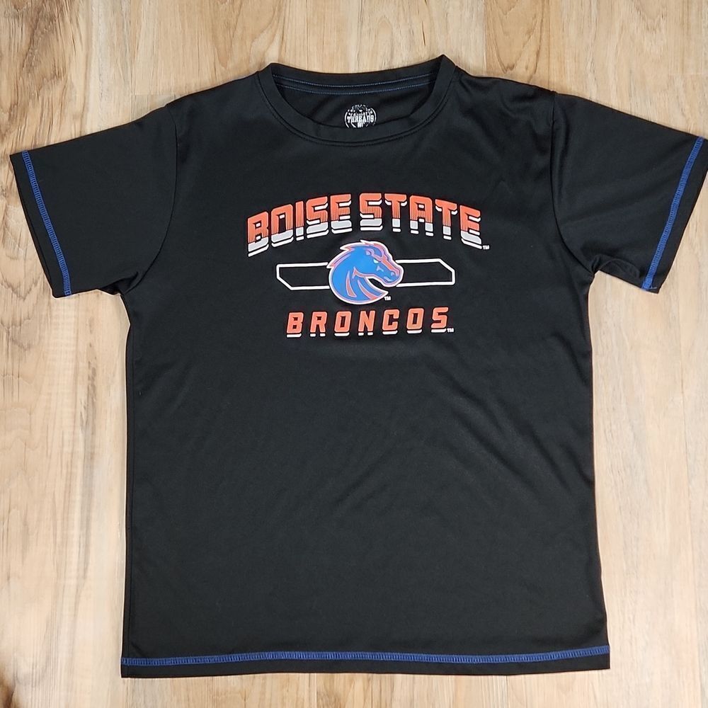š§”Black BoiseāState Broncos Athletic Short Sleeve TopāLarge